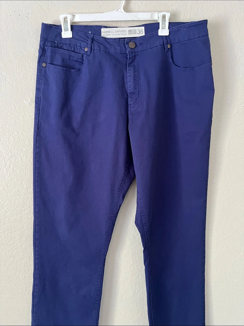 Like New! BARBELL APPAREL Chino Pants Cotton Blend Purple/Blue Size 36